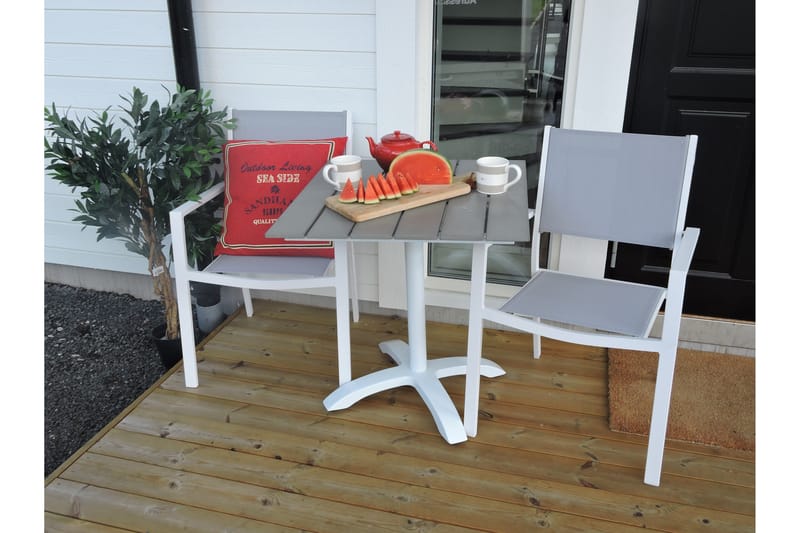 Colorado Caféset 70 cm + 2 st Copacabana Karmstolar - Vit - Utemöbler & utemiljö - Utegrupp - Cafegrupp & cafeset