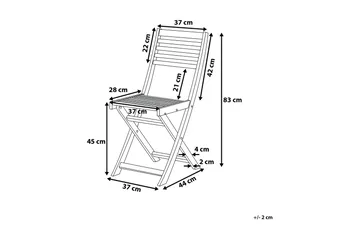 Fiji Balkongset 60 cm - Gul - Utemöbler & utemiljö - Utegrupp - Cafegrupp & cafeset