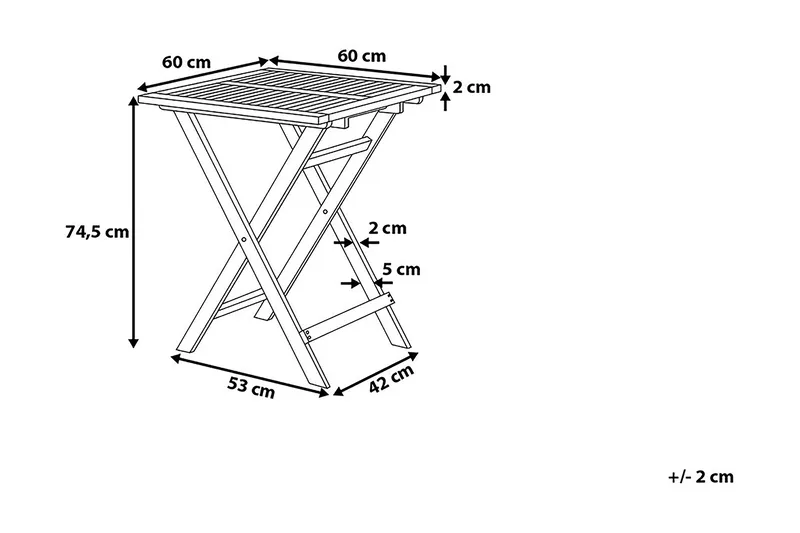 Fiji Balkongset 60 cm - Gul - Utemöbler & utemiljö - Utegrupp - Cafegrupp & cafeset