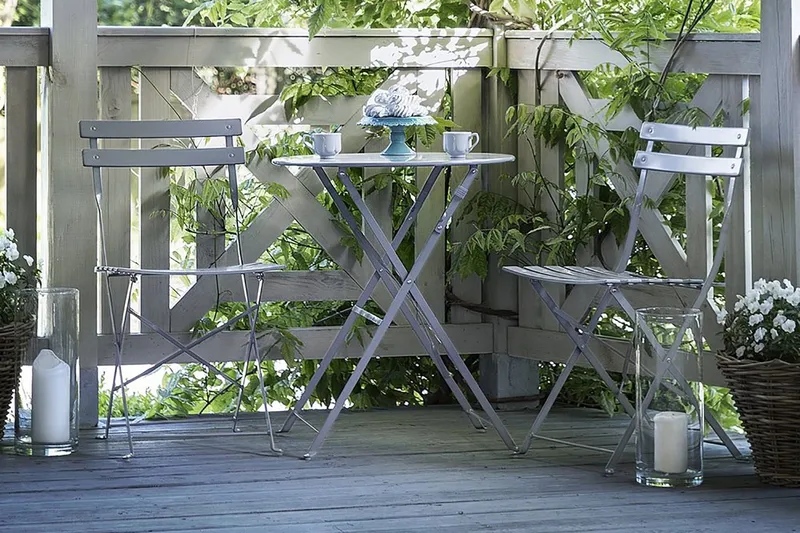 Fiori Balkongset 52 cm - Grå - Utemöbler & utemiljö - Utegrupp - Cafegrupp & cafeset