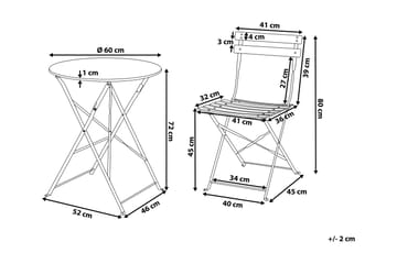 Fiori Balkongset 52 cm - Grå - Utemöbler & utemiljö - Utegrupp - Cafegrupp & cafeset