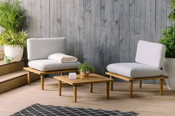 Frascati Balkongmöbelset 80 cm - Grå - Utemöbler & utemiljö - Utegrupp - Cafegrupp & cafeset