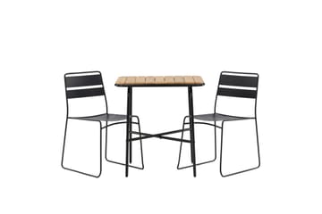 Holmbeck Caféset 70 cm + 2 st Lina Matstolar - Svart/Brun - Utemöbler & utemiljö - Utegrupp - Cafegrupp & cafeset