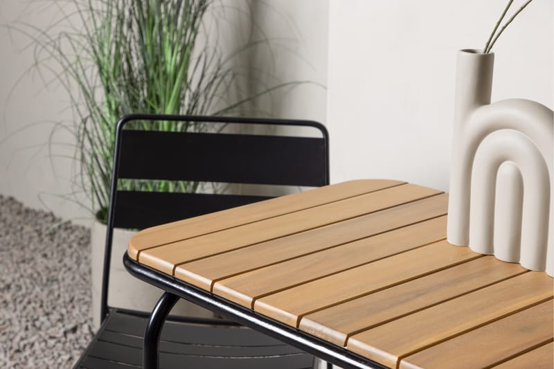 Holmbeck Caféset 70 cm + 2 st Lina Matstolar - Svart/Brun - Utemöbler & utemiljö - Utegrupp - Cafegrupp & cafeset
