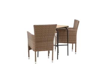 Holmbeck Caféset 70 cm + 2 st Malina Karmstolar - Brun - Utemöbler & utemiljö - Utegrupp - Cafegrupp & cafeset