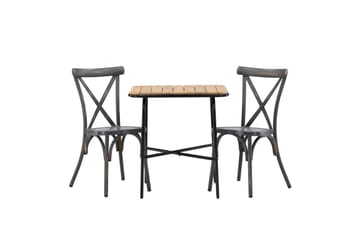 Holmbeck Caféset 70 cm + 2 st Tablas Matstolar - Brun/Mörkgrå - Utemöbler & utemiljö - Utegrupp - Cafegrupp & cafeset