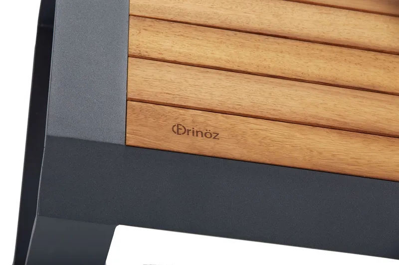 Lassento Caféset 197 cm + 3-sits Utesoffa + 2 Utefåtöljer - Gul/Grå/Svart - Utemöbler & utemiljö - Utegrupp - Cafegrupp & cafeset