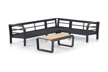 Lassento HörnLoungegrupp Utomhus 4-sits - Grå/Gul/Svart - Utemöbler & utemiljö - Loungemöbler - Loungeset & loungegrupp