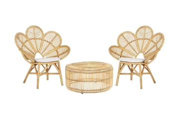 Limni Balkongset 140 cm + 2 Lorentine Utefåtöljer - Trä/Natur - Utemöbler & utemiljö - Utegrupp - Cafegrupp & cafeset