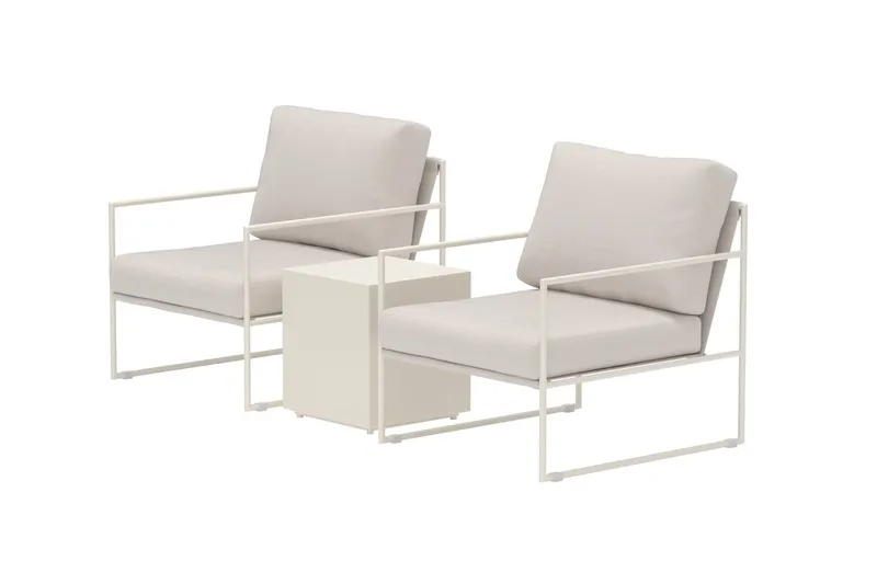 Cafégrupp Lissabon Utomhus - Beige - Utemöbler & utemiljö - Utegrupp - Cafegrupp & cafeset