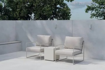 Cafégrupp Lissabon Utomhus - Beige - Utemöbler & utemiljö - Utegrupp - Cafegrupp & cafeset