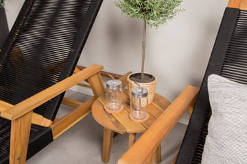 Little John Solsäng med Chania Bord Brun/Svart - Brun/Svart - Utemöbler & utemiljö - Utegrupp - Cafegrupp & cafeset