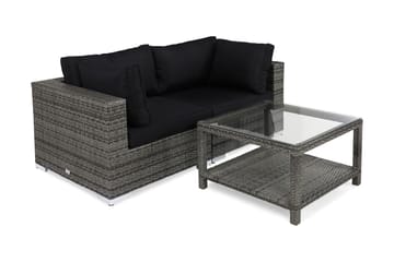 Loungegrupp Bahamas 2-sits Bord 75x75 - Grå - Utemöbler & utemiljö - Utegrupp - Cafegrupp & cafeset