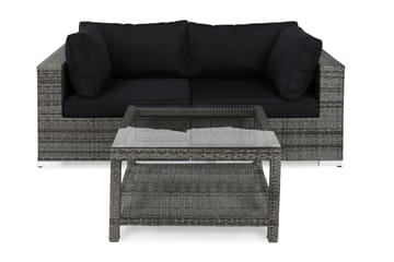 Loungegrupp Bahamas 2-sits Bord 75x75 - Grå - Utemöbler & utemiljö - Utegrupp - Cafegrupp & cafeset