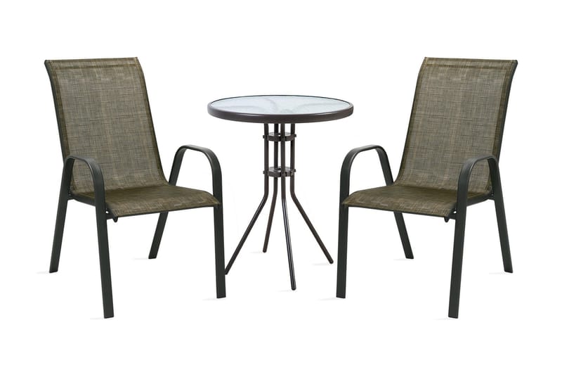 Möbelset DUBLIN bord och 2 stolar D60xH70cm - Cafegrupp & cafeset