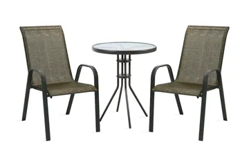 Möbelset DUBLIN Utebord och 2 Utestolar D60xH70cm - Utemöbler & utemiljö - Utegrupp - Cafegrupp & cafeset