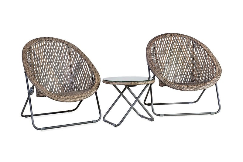 Möbelset TURKU 2 stolar och bord hopfällbart - Cafegrupp & cafeset