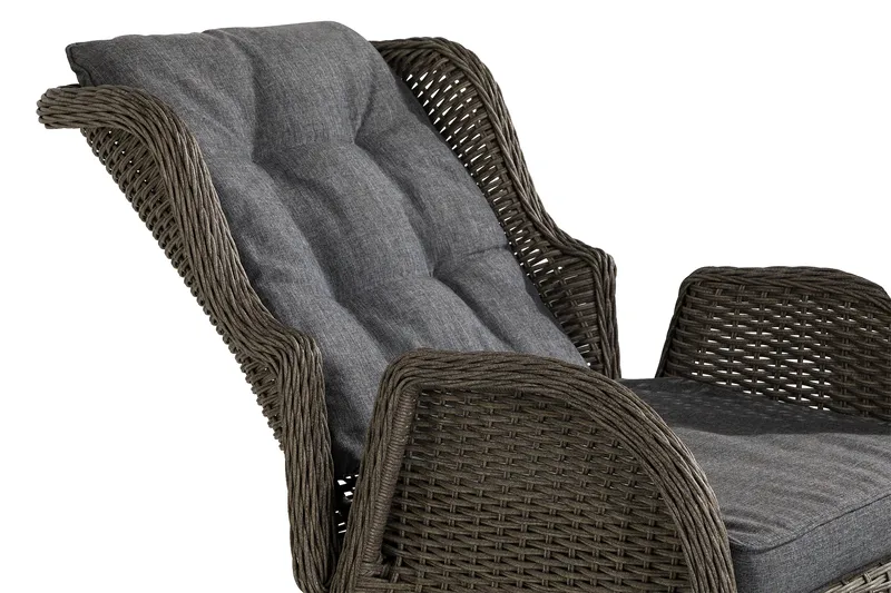 Marcus Caféset med 2 Reclinerfåtöljer Utomhus m Dyna - Grå - Utemöbler & utemiljö - Utegrupp - Cafegrupp & cafeset