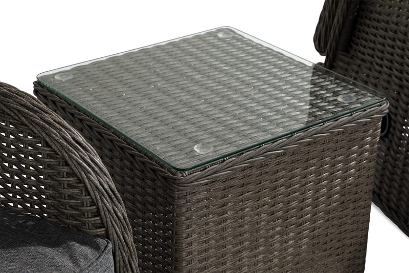 Marcus Caféset med 2 Reclinerfåtöljer Utomhus m Dyna - Grå - Utemöbler & utemiljö - Utegrupp - Cafegrupp & cafeset