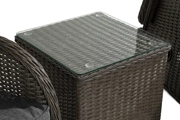 Marcus Caféset med 2 Reclinerfåtöljer Utomhus m Dyna - Grå - Utemöbler & utemiljö - Utegrupp - Cafegrupp & cafeset