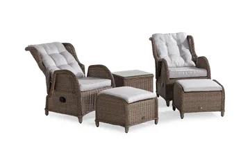 Marcus Caféset med 2 Reclinerfåtöljer Utomhus m Dyna - Natur - Utemöbler & utemiljö - Utegrupp - Cafegrupp & cafeset