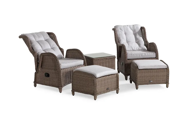 Marcus Caféset med 2 Reclinerfåtöljer Utomhus m Dyna - Natur - Utemöbler & utemiljö - Utegrupp - Cafegrupp & cafeset