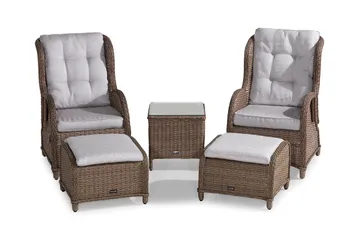 Marcus Caféset med 2 Reclinerfåtöljer Utomhus m Dyna - Natur - Utemöbler & utemiljö - Utegrupp - Cafegrupp & cafeset