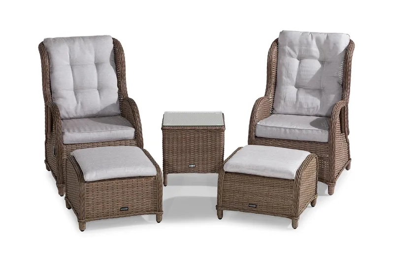 Marcus Caféset med 2 Reclinerfåtöljer Utomhus m Dyna - Natur - Utemöbler & utemiljö - Utegrupp - Cafegrupp & cafeset