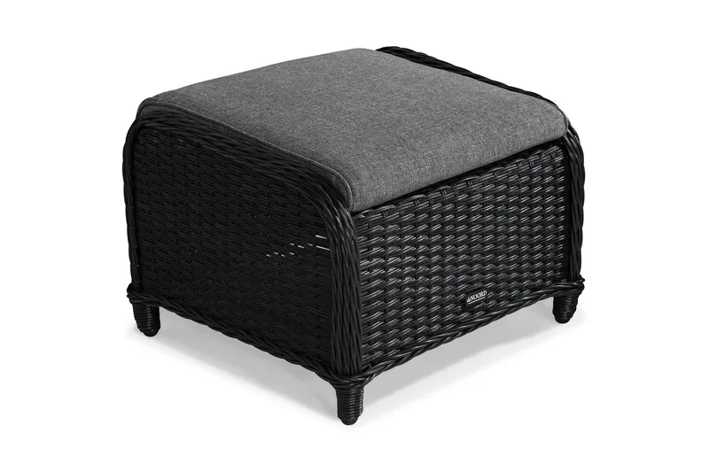 Marcus Caféset med 2 Reclinerfåtöljer Utomhus m Dyna - Svart - Utemöbler & utemiljö - Utegrupp - Cafegrupp & cafeset