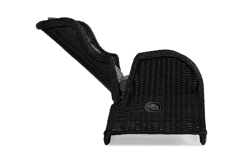 Marcus Caféset med 2 Reclinerfåtöljer Utomhus m Dyna - Svart - Utemöbler & utemiljö - Utegrupp - Cafegrupp & cafeset