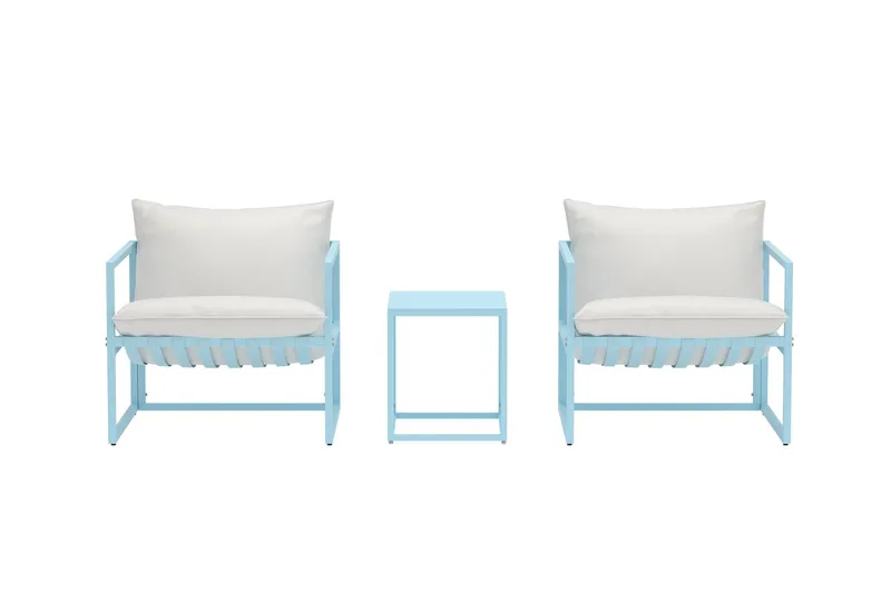 Cafégrupp Messina Utomhus - Ljusblå - Utemöbler & utemiljö - Utegrupp - Cafegrupp & cafeset