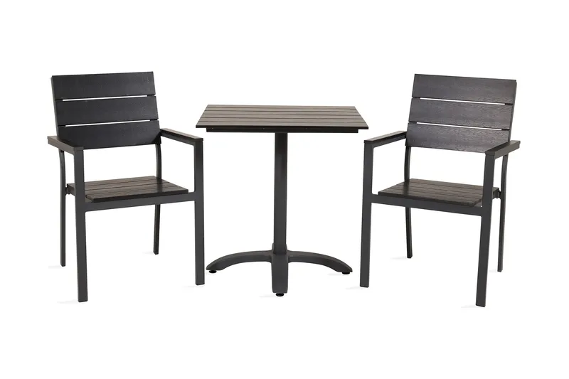 Norfolk Cafégrupp inkl 2 Konob Stolar, Svart