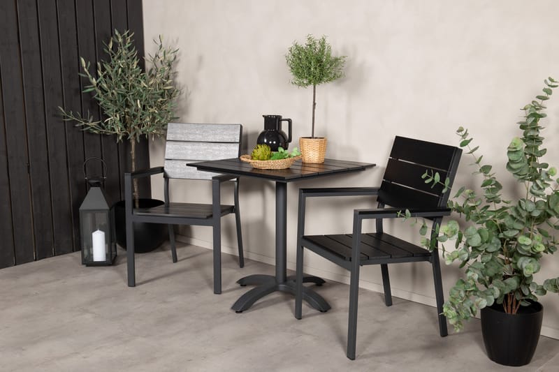 Norfolk Cafégrupp inkl 2 Konob Stolar - Svart - Utemöbler & utemiljö - Utegrupp - Cafegrupp & cafeset