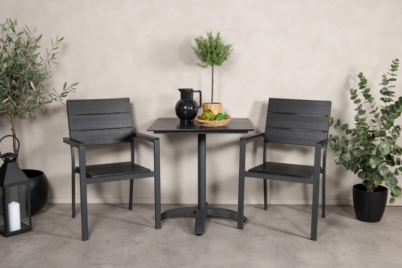 Norfolk Cafégrupp inkl 2 Konob Stolar - Svart - Utemöbler & utemiljö - Utegrupp - Cafegrupp & cafeset