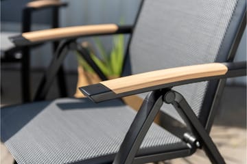 Panama Caféset 50x50 cm + 2 Utestolar Svart - Lifestyle Garden - Utemöbler & utemiljö - Utegrupp - Cafegrupp & cafeset