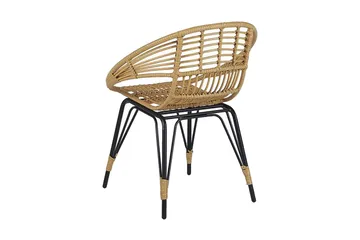 Pellaro Balkongset + 2 Utestolar m Dyna - Natur/Svart - Utemöbler & utemiljö - Utegrupp - Cafegrupp & cafeset