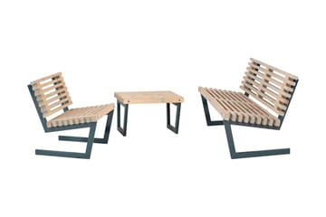 PLUS Siesta Lougeset med Liten Utebord 80 cm - Utemöbler & utemiljö - Utegrupp - Cafegrupp & cafeset
