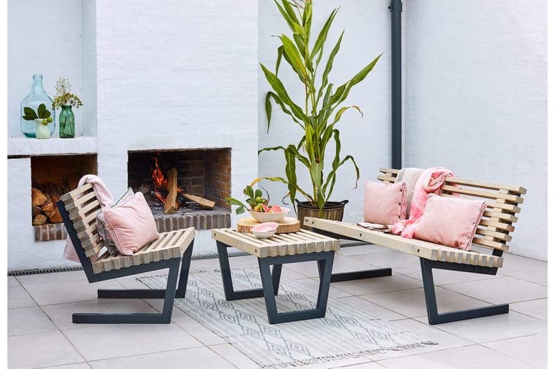 PLUS Siesta Lougeset med Liten Utebord 80 cm - Utemöbler & utemiljö - Utegrupp - Cafegrupp & cafeset