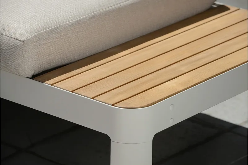 Portals Loungegrupp 2-sits - Teak/Vit - Utemöbler & utemiljö - Utegrupp - Cafegrupp & cafeset