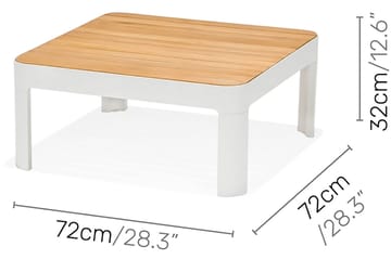 Portals Loungegrupp 4-sits - Vit/Teak - Utemöbler & utemiljö - Utegrupp - Cafegrupp & cafeset
