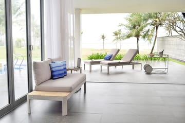 Portals Solsängset med Dyna - Vit/Trä - Utemöbler & utemiljö - Utegrupp - Cafegrupp & cafeset