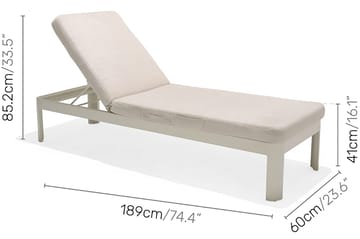 Portals Solsängset med Dyna - Vit/Trä - Utemöbler & utemiljö - Utegrupp - Cafegrupp & cafeset