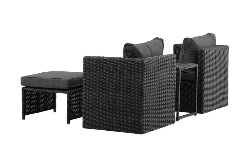 Quad Balkonggrupp 2-sits - Svart - Utemöbler & utemiljö - Utegrupp - Cafegrupp & cafeset