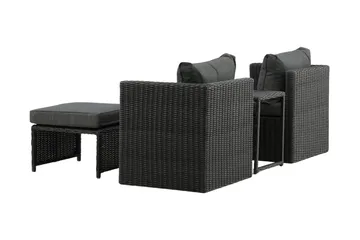 Quad Balkonggrupp 2-sits - Svart - Utemöbler & utemiljö - Utegrupp - Cafegrupp & cafeset