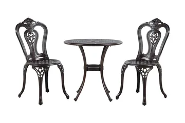 Radogna Balkongset 65 cm + 2 Utestolar - Brun - Utemöbler & utemiljö - Utegrupp - Cafegrupp & cafeset