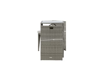 Savanna Caféset 50 cm + 2 Matstolar Utomhus - Grå - Utemöbler & utemiljö - Utegrupp - Cafegrupp & cafeset