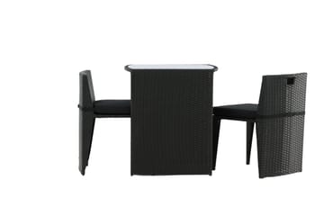 Savanna Caféset 50 cm + 2 Matstolar Utomhus - Svart - Utemöbler & utemiljö - Utegrupp - Cafegrupp & cafeset