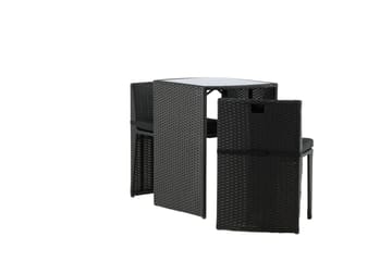 Savanna Caféset 50 cm + 2 Matstolar Utomhus - Svart - Utemöbler & utemiljö - Utegrupp - Cafegrupp & cafeset