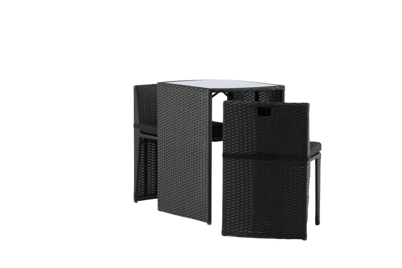Savanna Caféset 50 cm + 2 Matstolar Utomhus - Svart - Utemöbler & utemiljö - Utegrupp - Cafegrupp & cafeset