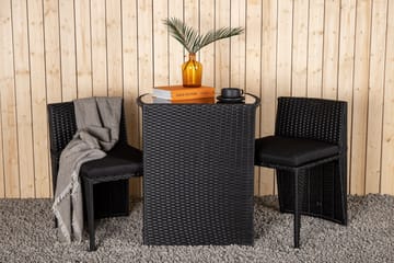 Savanna Caféset 50 cm + 2 Matstolar Utomhus - Svart - Utemöbler & utemiljö - Utegrupp - Cafegrupp & cafeset
